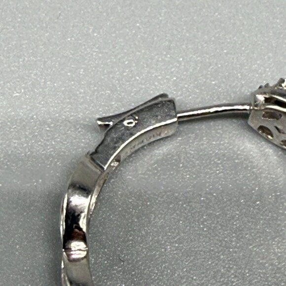 New Karis STS Swarovski Crystals Hoop Earrings Party Cocktail Evening Elegant - Picture 8 of 9